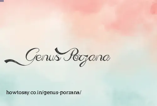 Genus Porzana