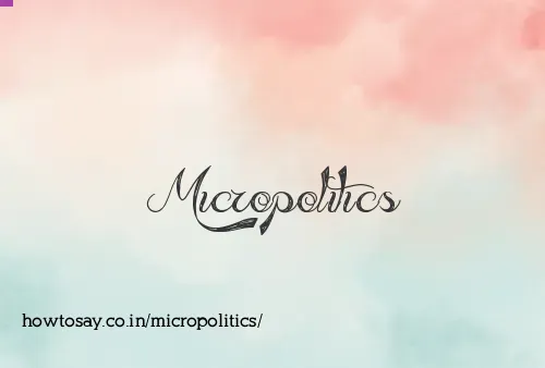 Micropolitics